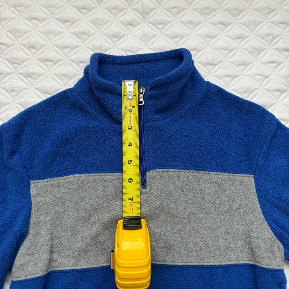 The Children's Place Blue Gray Stripe Quarter Zip Fleece Sweatshirt Size M